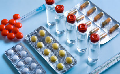Foto de medicamentos.
