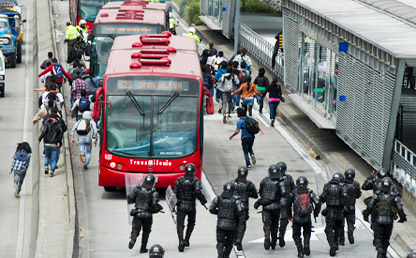 Bloqueos en Transmilenio