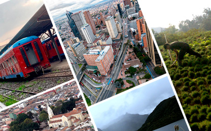 Collage de fotos de Bogotá - región.