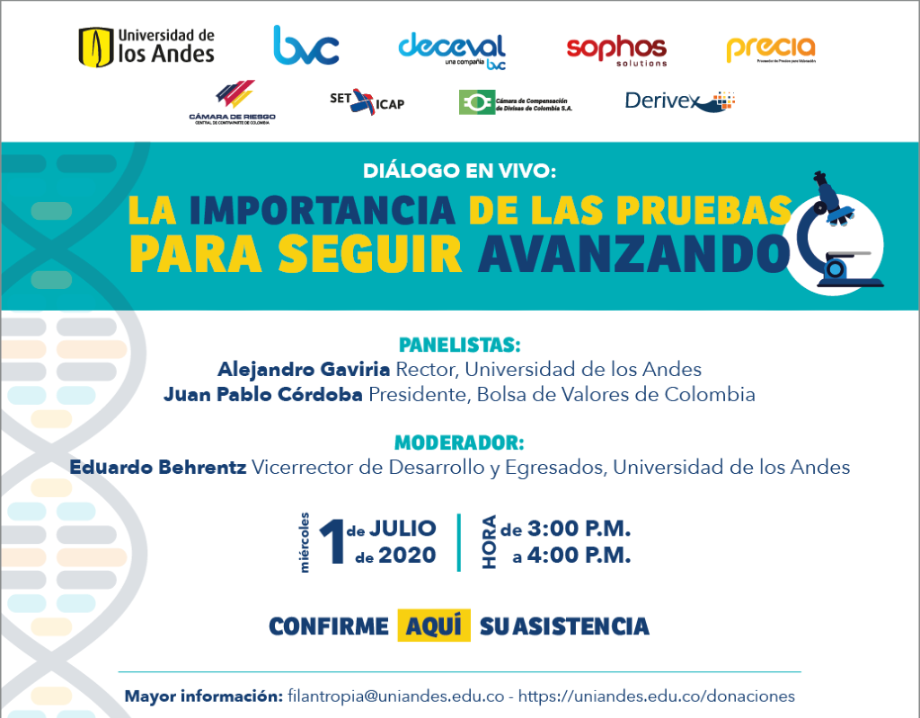 Imagen con información del conversatorio La importancia de las pruebas para seguir avanzando