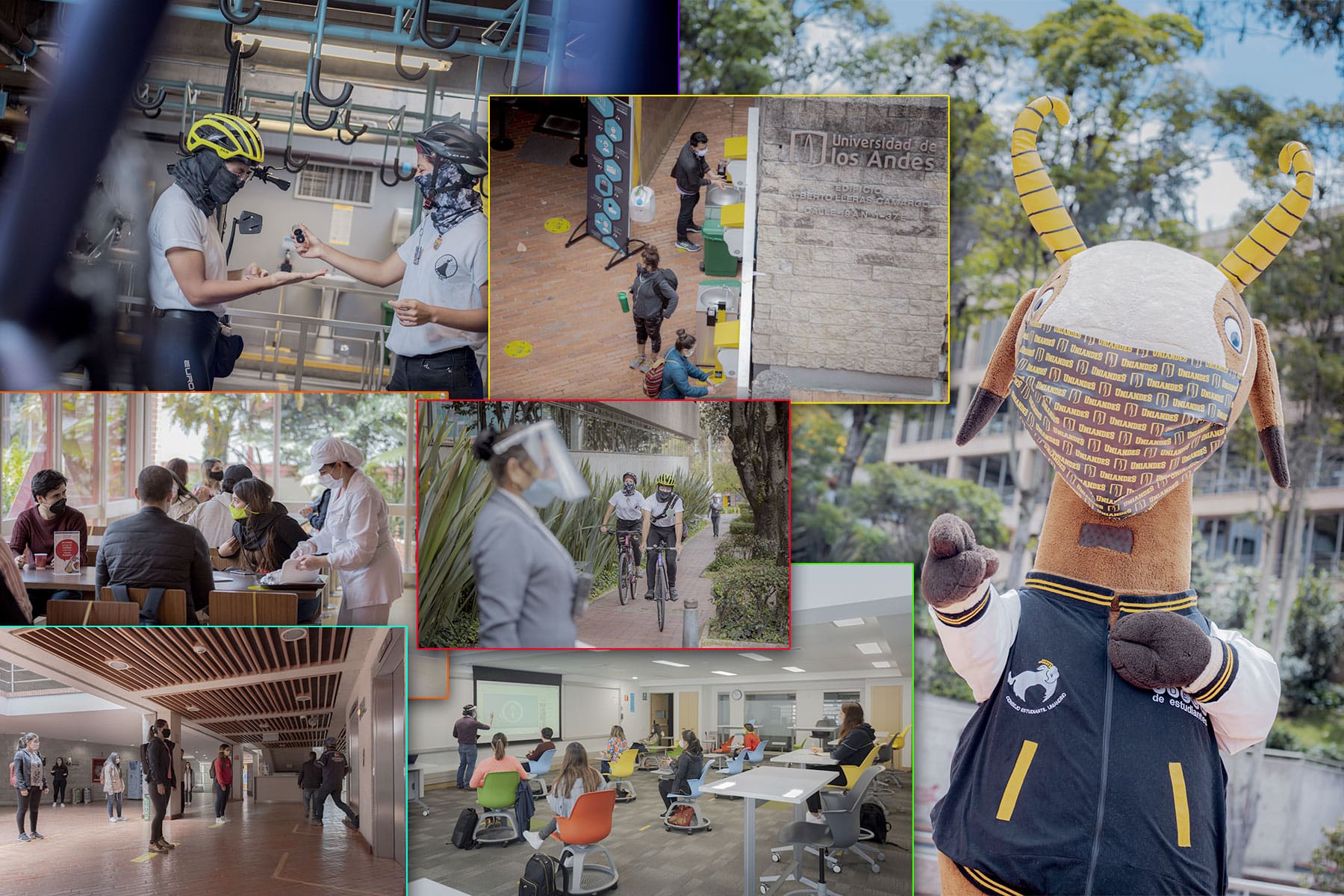 Fotos de estudiantes en Uniandes.