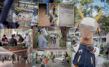 Fotos de estudiantes en Uniandes.