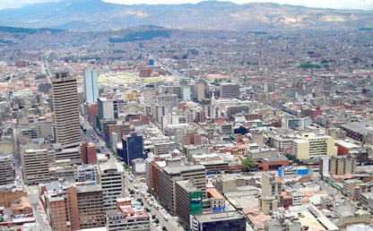 Imagen panorámica de Bogotá