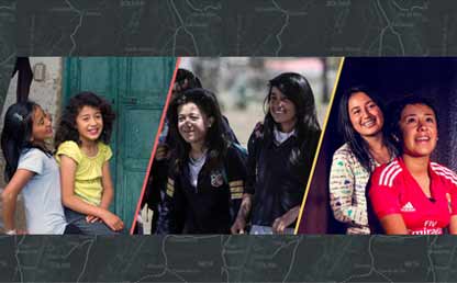 Tres fotos de las mismas niñas y sus cambios físicos durante 2010, 2013 y 2016