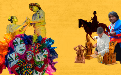 Ilustración sobre el Patrimonio cultural inmaterial de Colombia