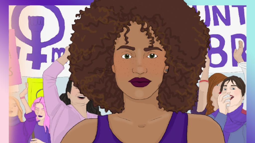 Ilustración de una mujer afro