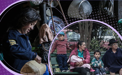 Mujeres campesinas y dedicadas al oficio del hogar