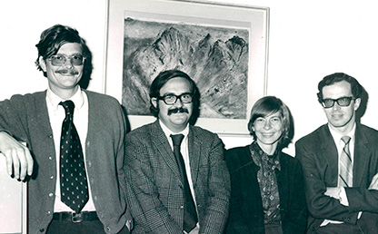 Profesores Paul Oquist, Gabriel Murillo, Dora Röthlisberger y Rodrigo Losada. 