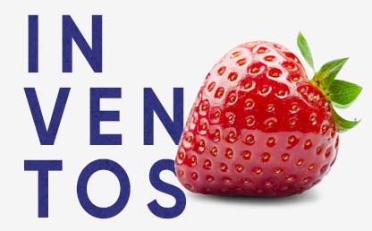 Ilustración de una fresa y la palabra Inventos