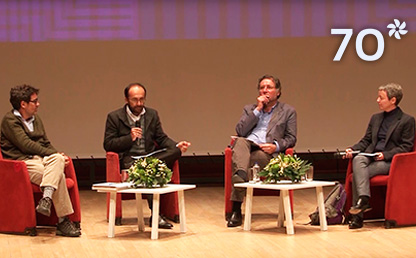Mauricio Nieto y Juan Pablo Aranguren, Rafael Sagredo y Mariana Gabarrot.