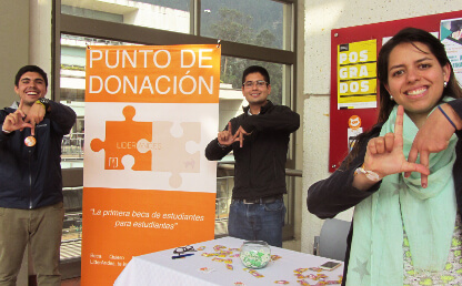 Punto de donación para LiderAndes