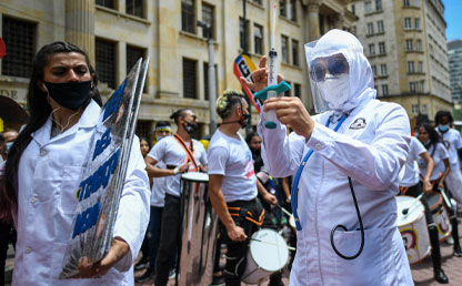 Foto de marchas por la reforma de salud