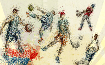 Ilustración de diferentes deportistas
