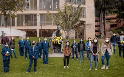 Equipo Covida que completó las 100.000 pruebas procesadas