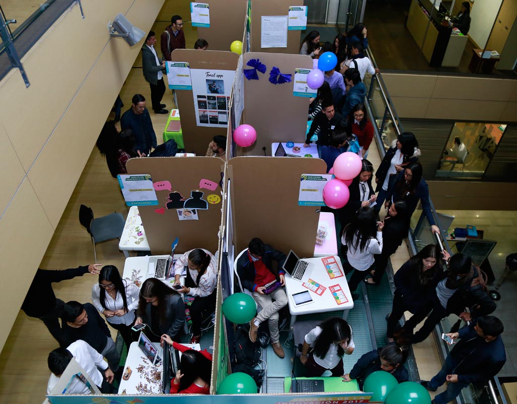 Stands en la feria de exposición