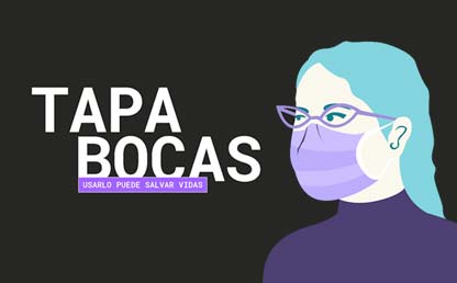 Ilustración persona con Tapabocas